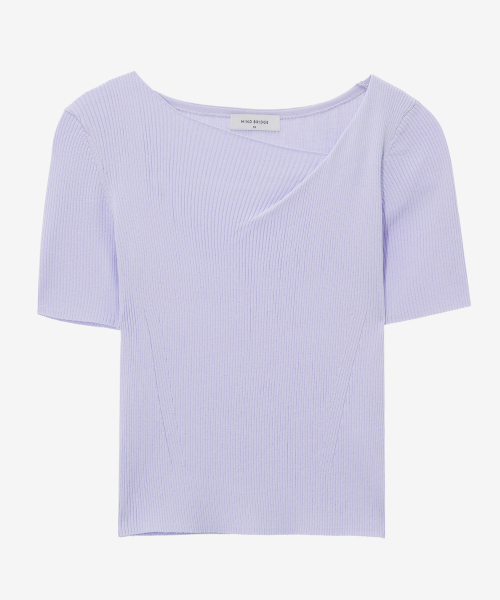 [W][COUTURE]unbalanced neck узкий fit knitwear - 2color