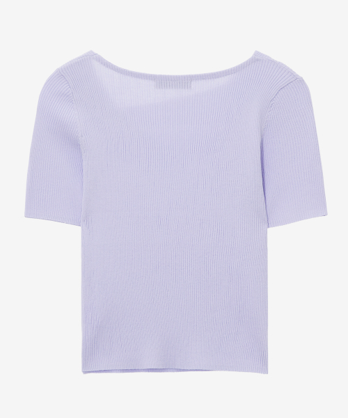 [W][COUTURE]unbalanced neck узкий fit knitwear - 2color