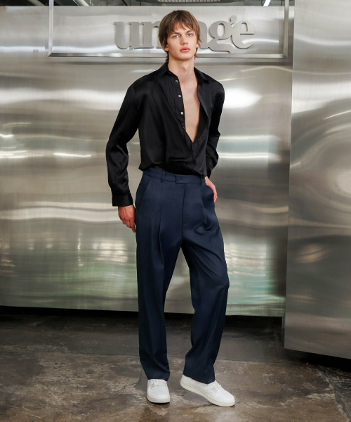 Шерстяные брюки-морковки [Navy(UNISEX)]_UTP-FP52