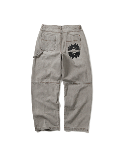 Ptery double knee pants / Light gray