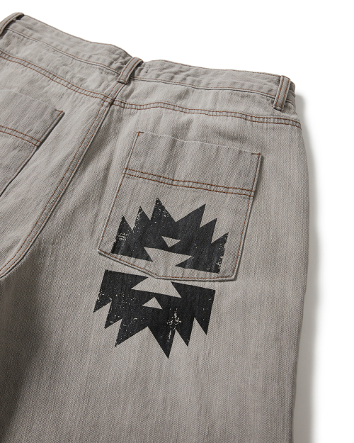 Ptery double knee pants / Light gray