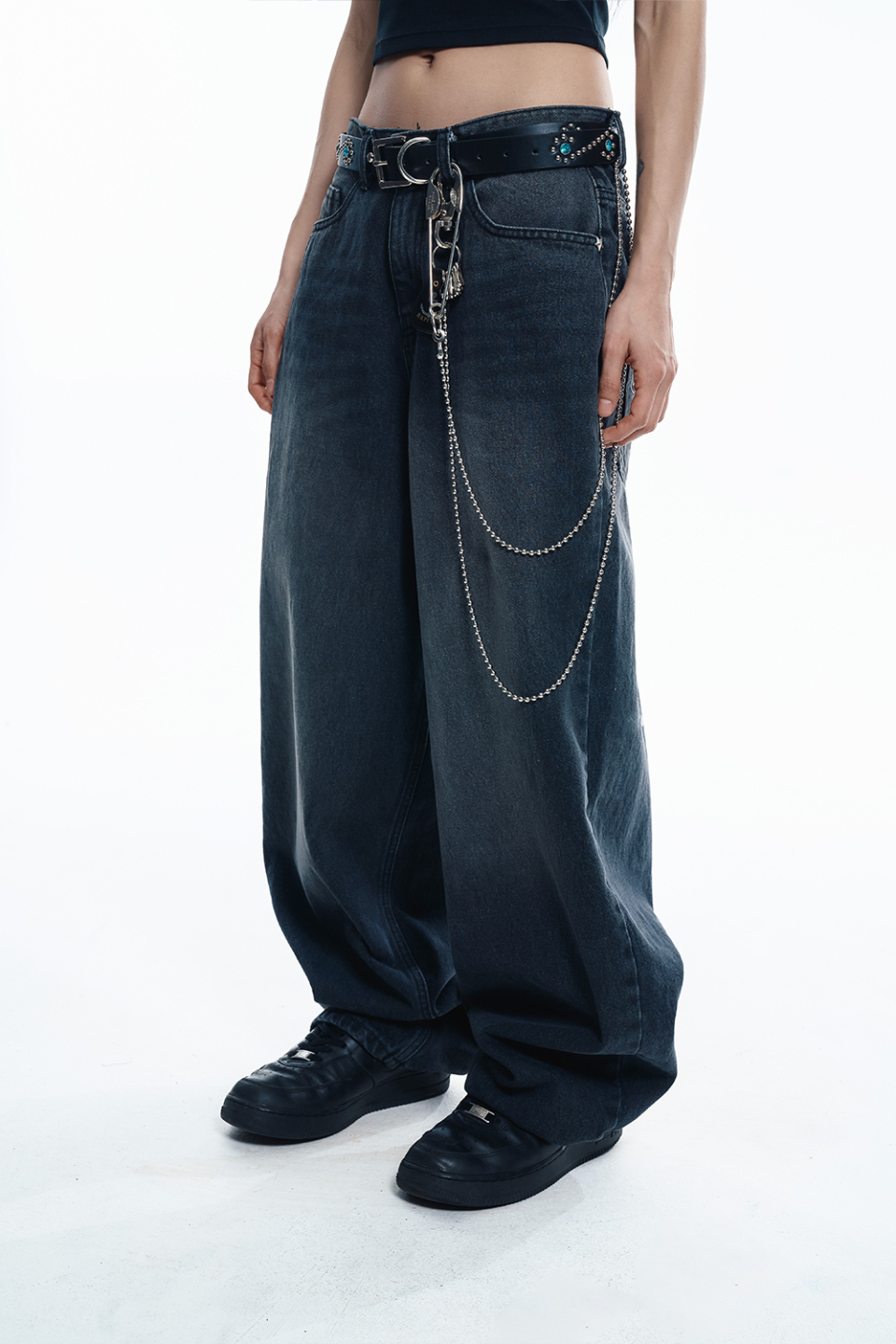 デニム・ジーパン [EASY NO EASY] LETTERING WIDE DENIM PANTS MUSINSA | EASY NO EASY Lettering Wide Denim Pants - Deep Blue