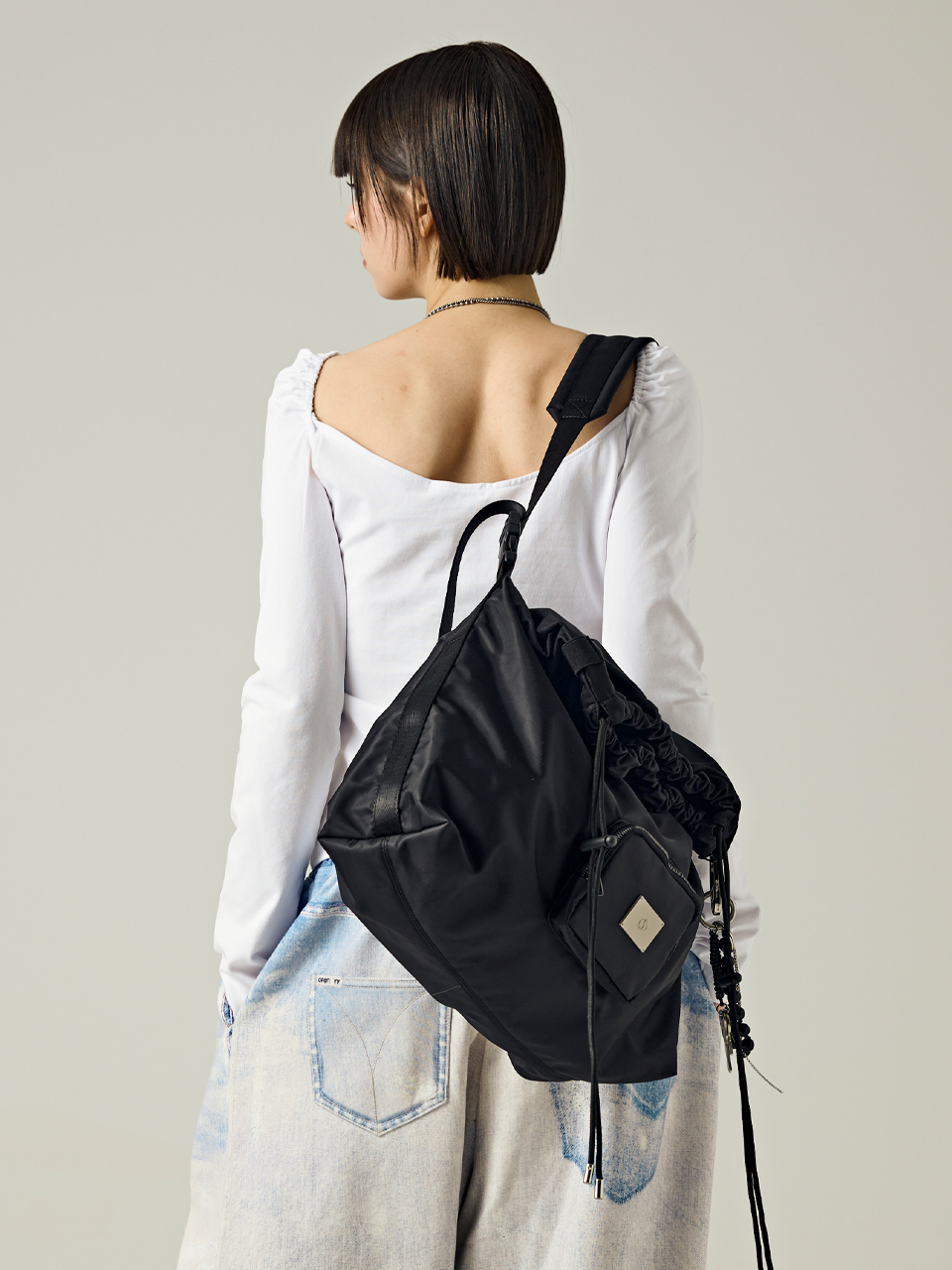 【saladbowls】 SYMBOL 2WAY CROSS BAG /追跡付 SALADBOWLS | SYMBOL NYLON 2-POCKET CROSS BAG