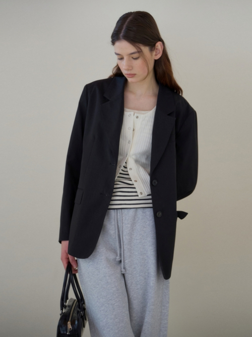 SOFT RIB JERSEY CARDIGAN CREAM