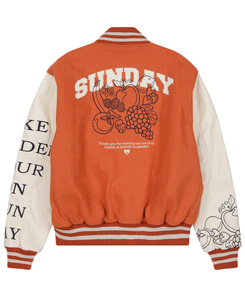 GOLDEN HOUR VARSITY JACKET ORANGE