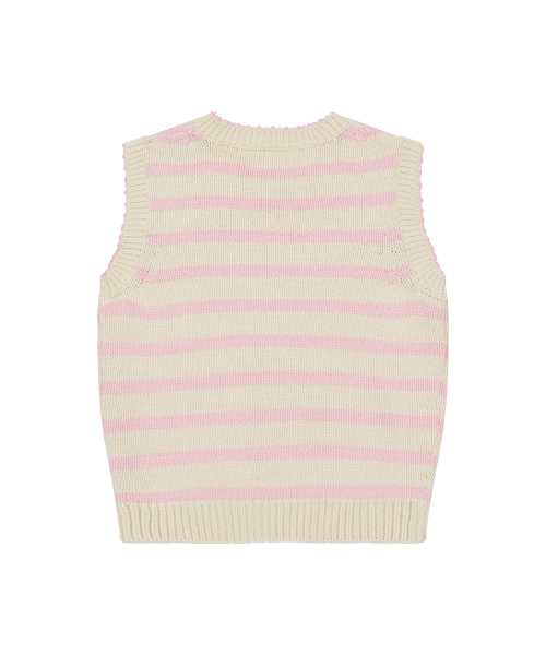 W) CANDY CROPPED VEST CREAM