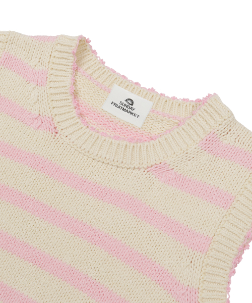 W) CANDY CROPPED VEST CREAM