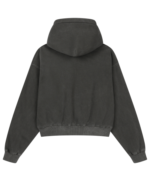 W) PIGMENT CHERRY HOODIE CHARCOAL