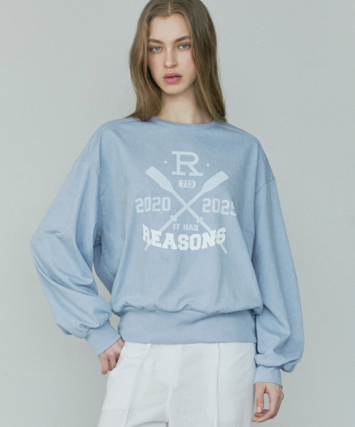 Свитшот с логотипом R / Sky Blue
