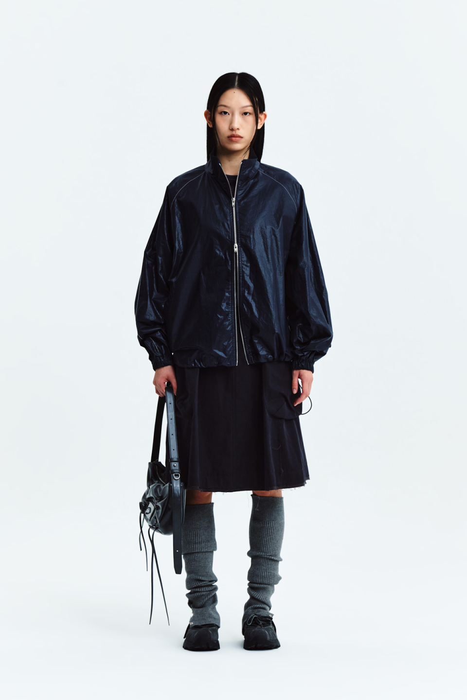 ジャケット・アウター MATIN KIM LOGO COATING JUMPER IN BLACK MUSINSA公式 | MATIN KIM MATIN KIM LOGO COATING JUMPER IN BLACK