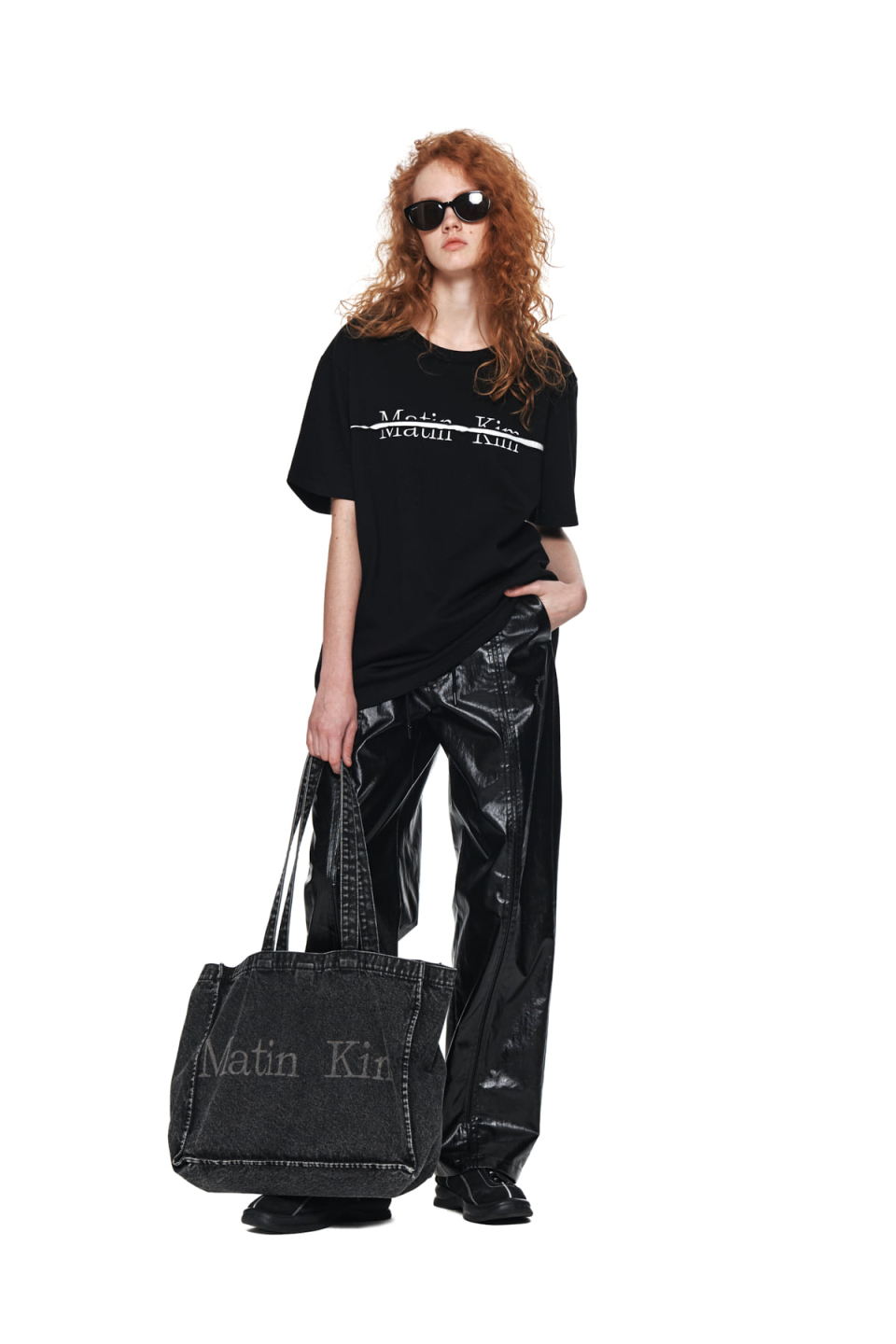 ★Matin Kim★ LOGO CUTTED LAYERED TOP IN BLACK MK2400TS003MB MUSINSA | MATIN KIM LOGO CUTTED LAYERED TOP IN BLACK
