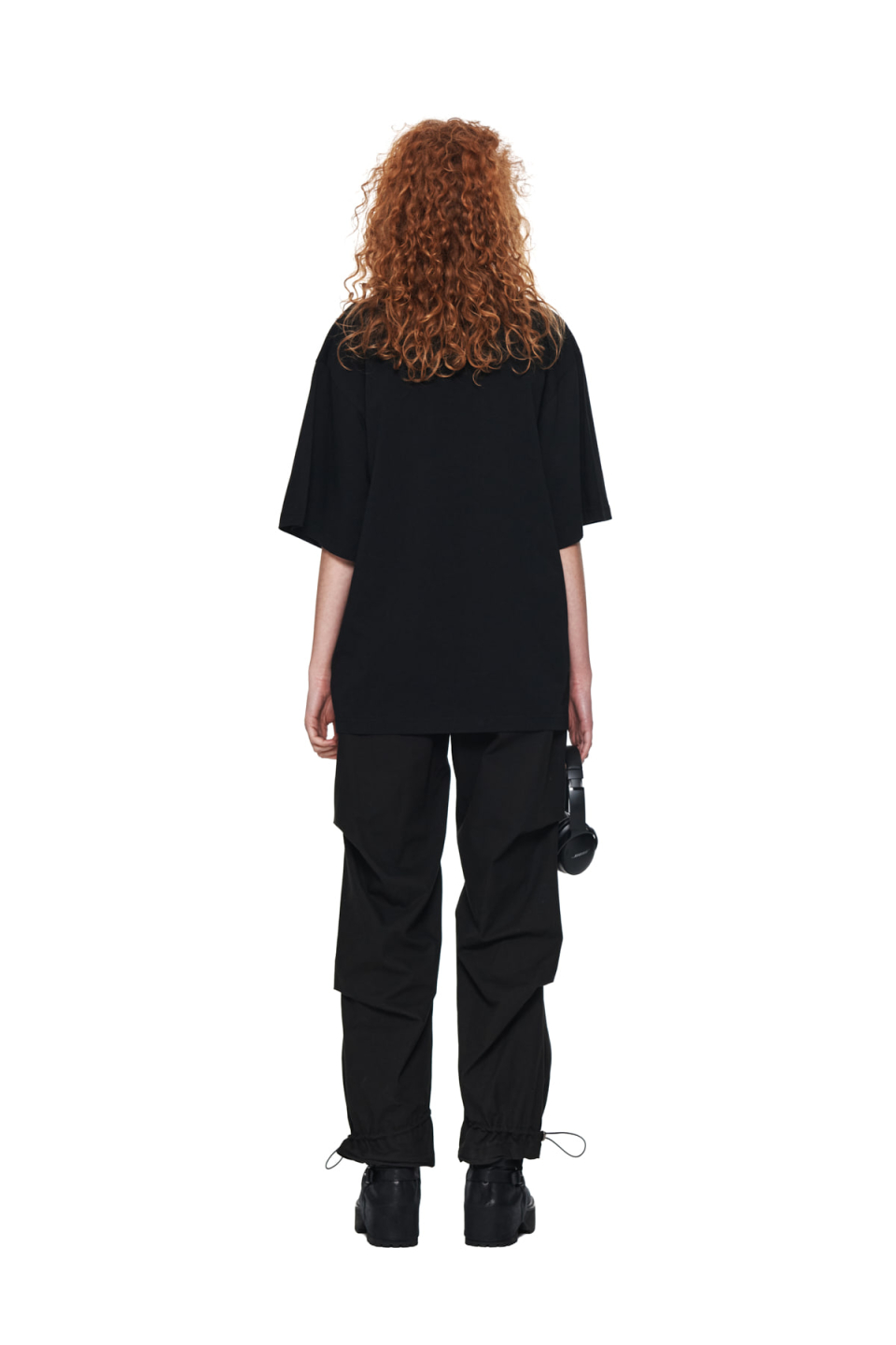 ●Matin Kim●MATIN HERITAGE TOP OVER SIZE IN BLACK Matin Kim Matin Heritage Top In Black | Basic Tees for Women