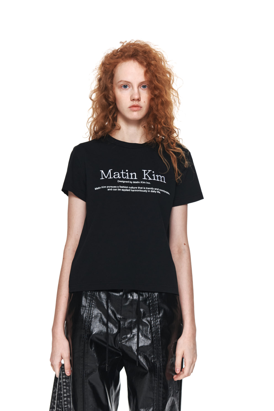 ★Matin Kim★MATIN HERITAGE CROP TOP★大人気★ MUSINSA公式 | MATIN KIM MATIN HERITAGE CROP TOP IN BLACK