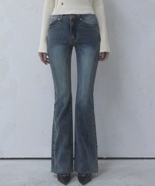 Thin Bootscut Pants WASHING LIGHT BLUE
