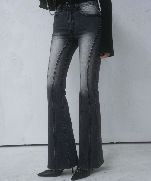 Thin Bootscut Pants WASHING LIGHT BLUE
