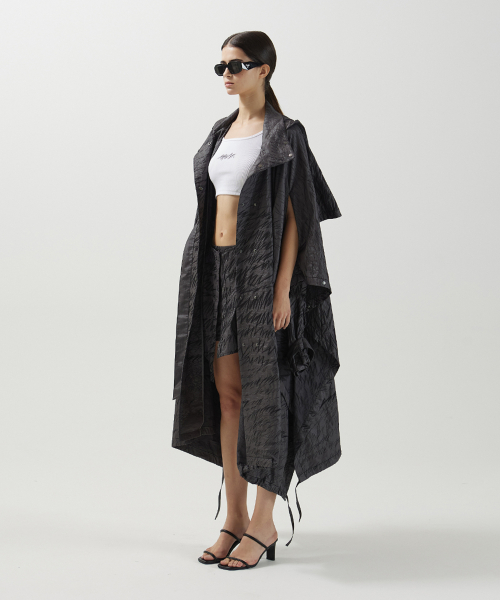 Stitch hooded cape