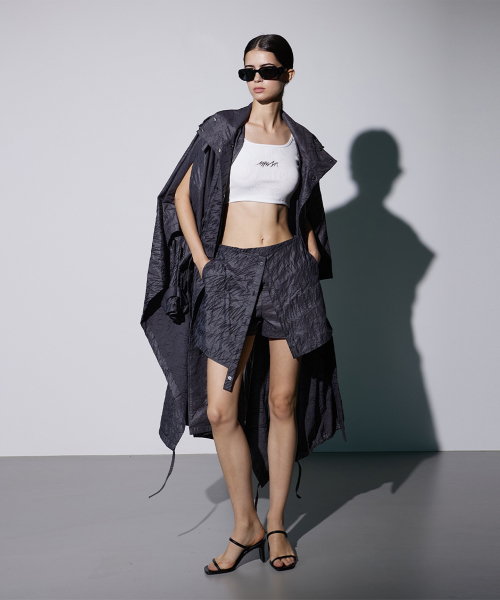 Stitch hooded cape
