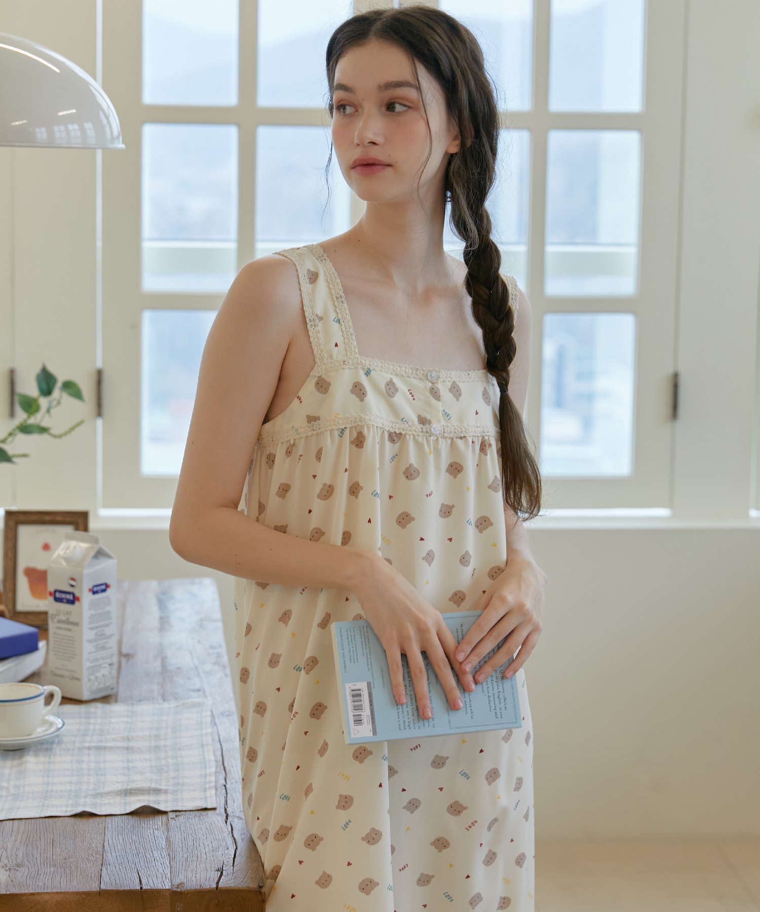 Шелковистое платье-пижама без рукавов Napoli Teddy для женщин