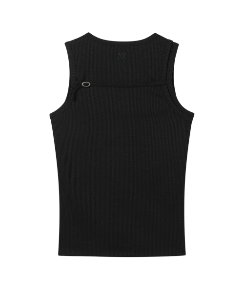 Square neck buckle point без рукавов black
