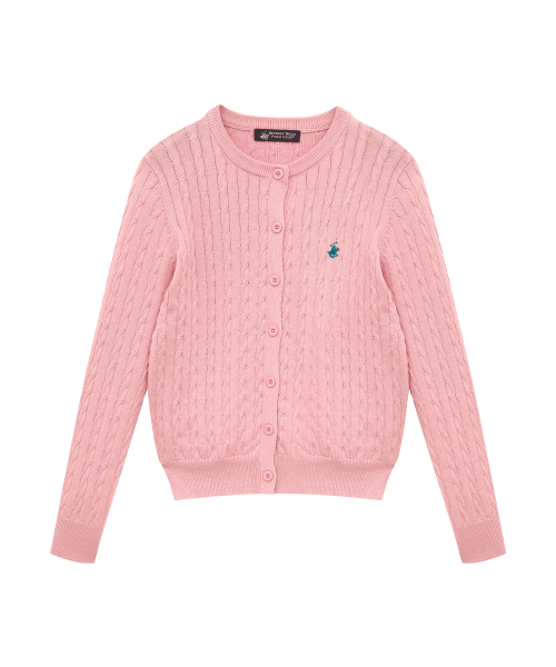 Женский трикотажный кардиган-поло с косами 7 colors TK001