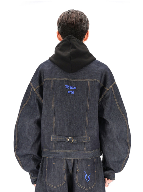 Джинсовка Grid Dragon Curved Sleeve (Indigo Denim)