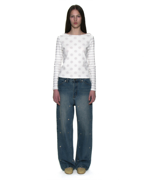 MUSINSA公式 | PARTIMENTO WOMEN ドットストライプオールオーバー