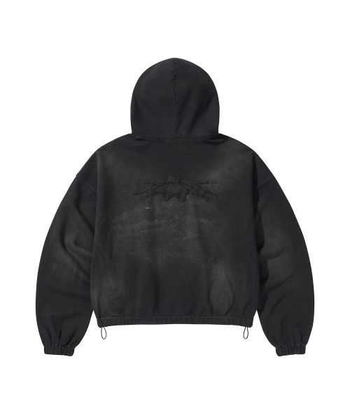 LOGO STRING HOODIE / BLACK
