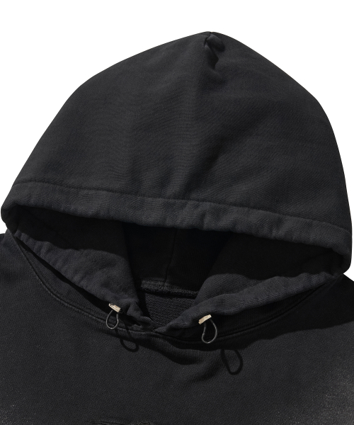 LOGO STRING HOODIE / BLACK
