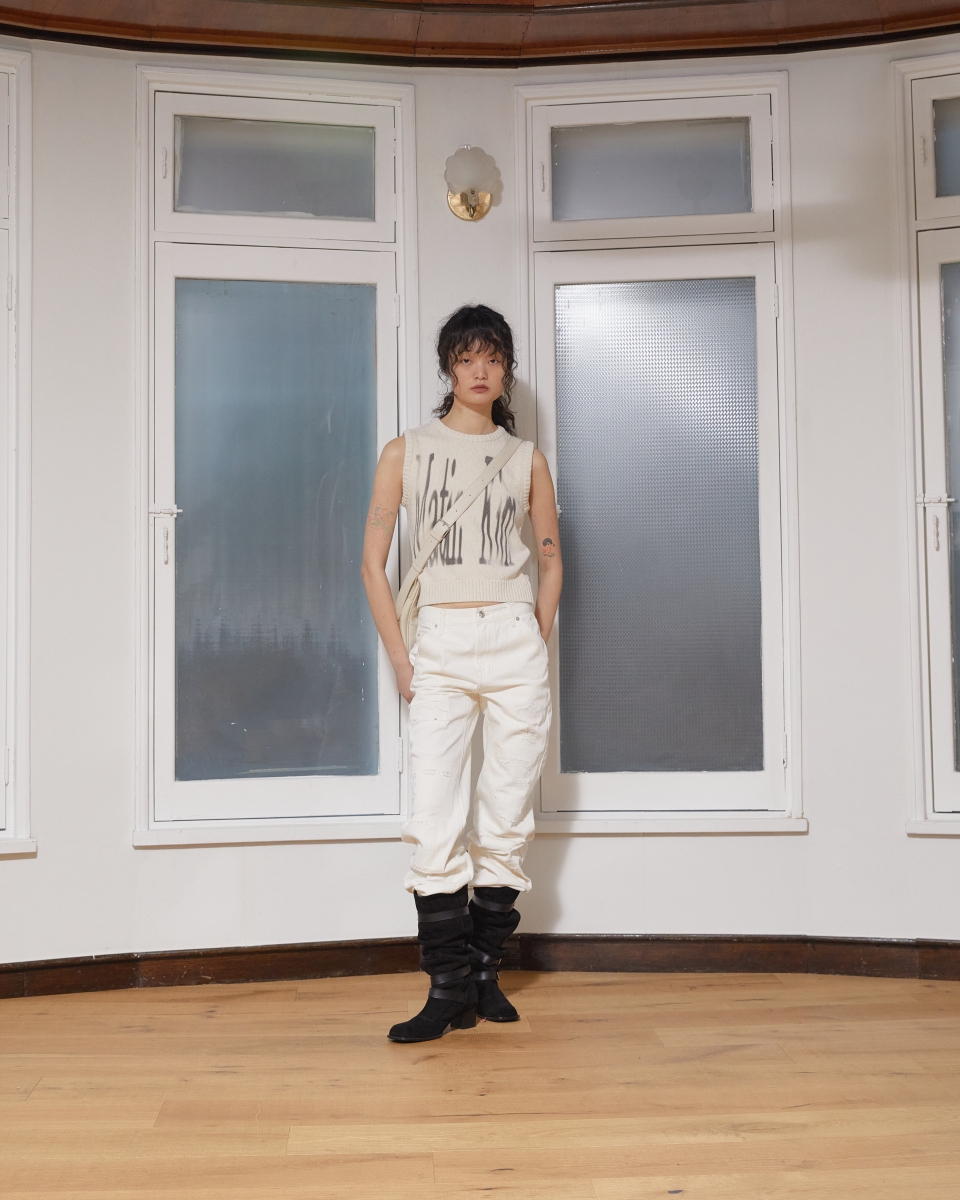 MUSINSA | MATIN KIM NYLON POCKET BAG IN BEIGE