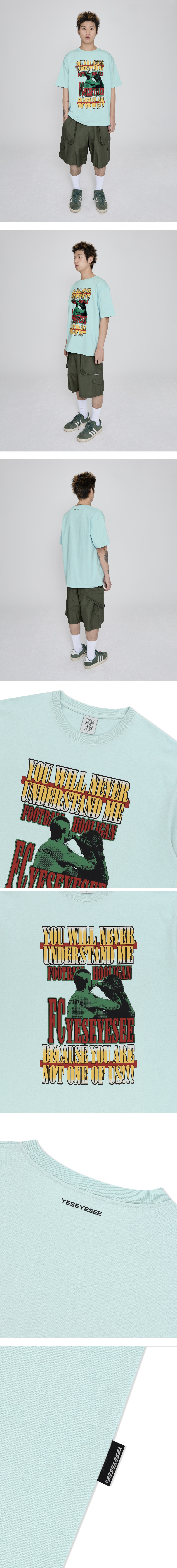 ◆25SS YESEYESEE Y.E.S Hooligan Tee/3色◆ YESEYESEE tシャツ Y.E.S Hooligan Tee メンズ レディース
