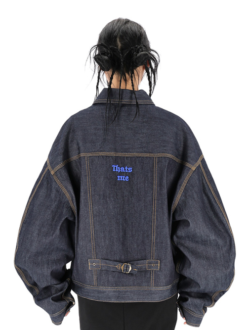 [NONE GRAPHIC] Джинсовка Grid Dragon Curved Sleeve (Indigo Denim)