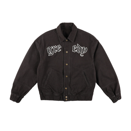 Джинсовый бомбер Grid Dragon (Denim Black)