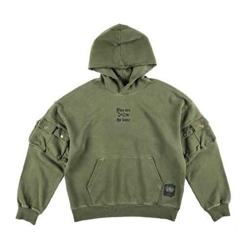Худи оверсайз Grid Garment Dying (Shadow Khaki)