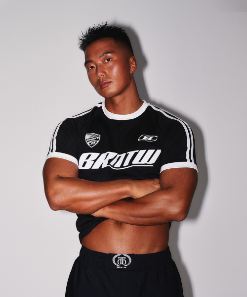 BRNTW TRACK LINE T-SHIRTS [BLACK]