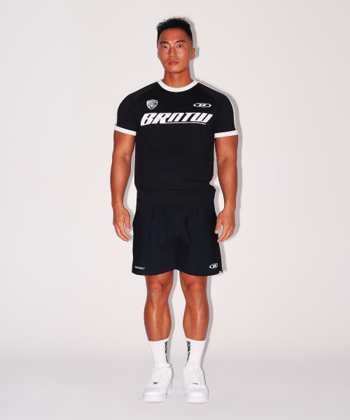 BRNTW TRACK LINE T-SHIRTS [BLACK]