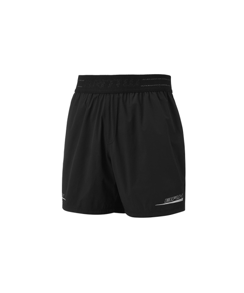 REFLECTIVE OUT BAND RUNNING SHORTS [BLACK]
