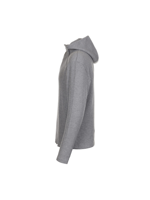 Худи в рубчик со срезами Grey