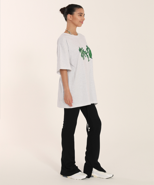 Kiki side slit leggigns pants - Black
