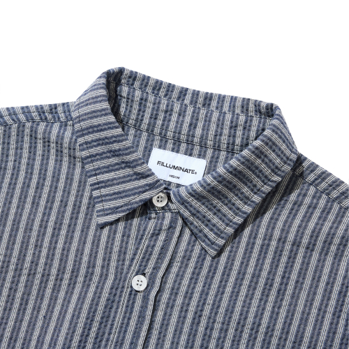 Seersucker Stripe Shirt - Navy thumbnail 10