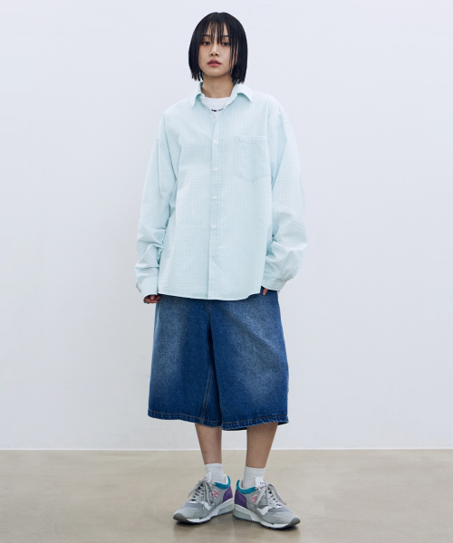 Seersucker Stripe Shirt - Navy thumbnail 9