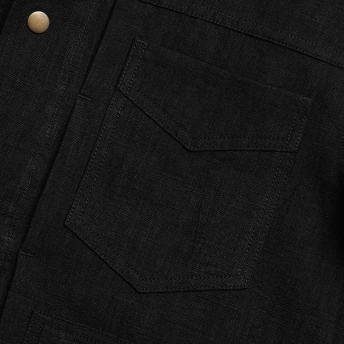 Type-2 Linen Trucker Jacket (Black)