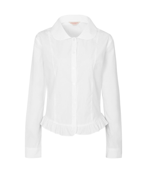 Round Frill Shirts (White)