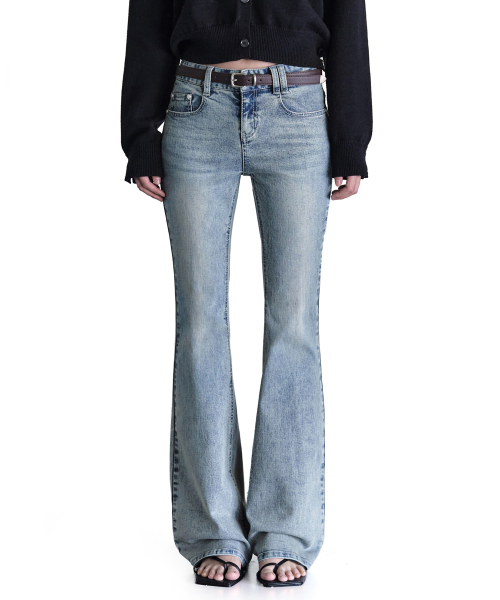 Signature Slim Low Rise Flared Jeans DCWPT006LBlueB