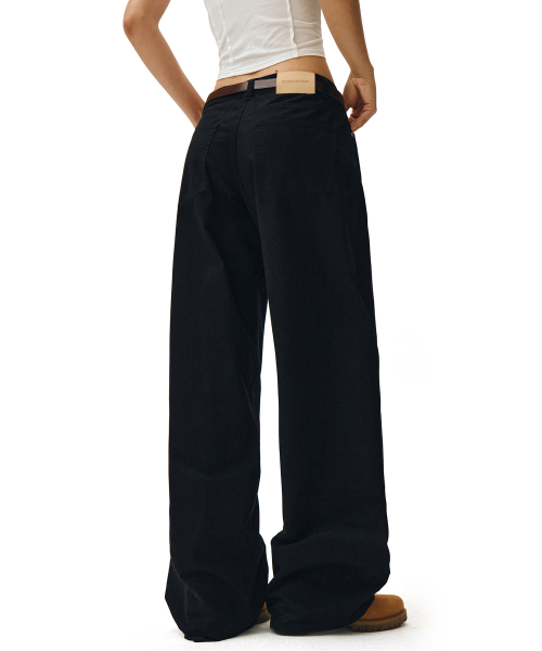 Signature Low Rise Wide Jeans DCWPT004Black