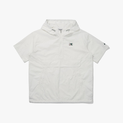 Легкий трикотажный анорак с коротким рукавом OFF WHITE