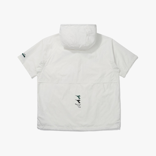 Легкий трикотажный анорак с коротким рукавом OFF WHITE