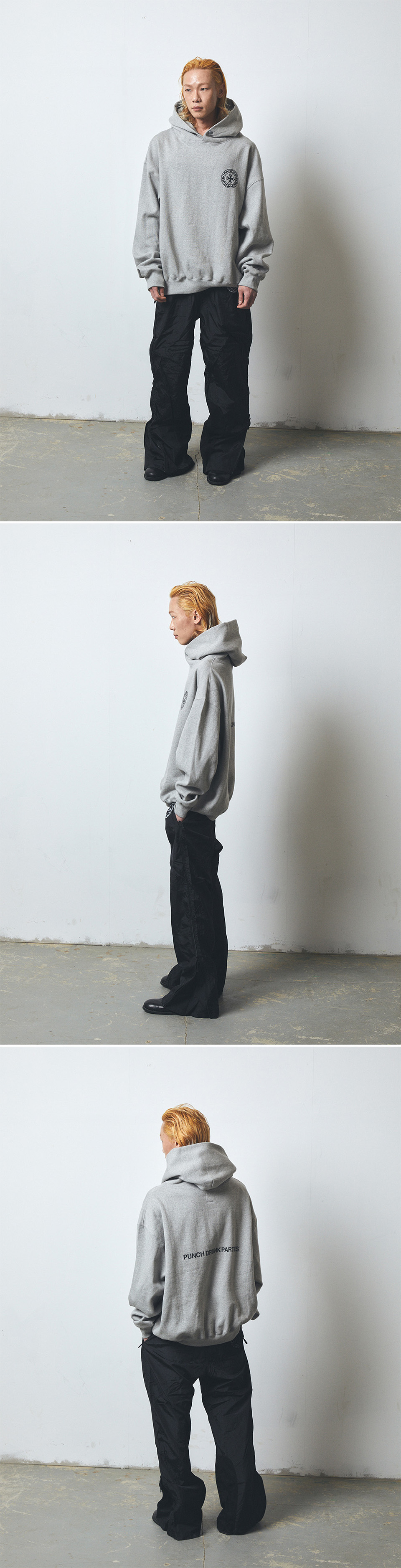 펀치드렁크파티즈(PUNCH DRUNK PARTIES) Circle Logo Oversized
