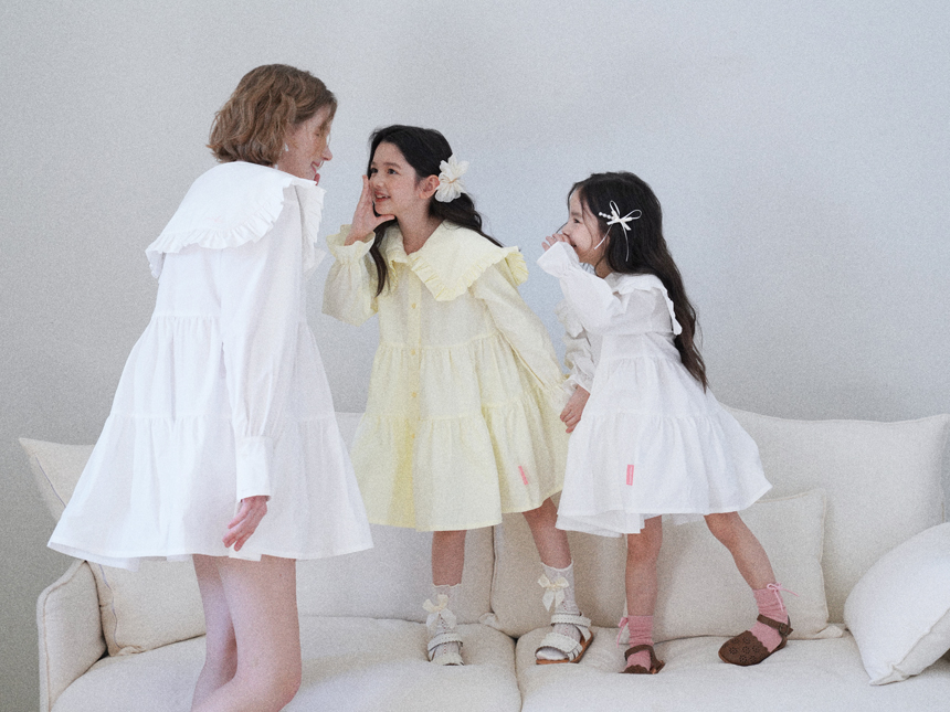 스윗비터 키즈 러플 셔츠 원피스