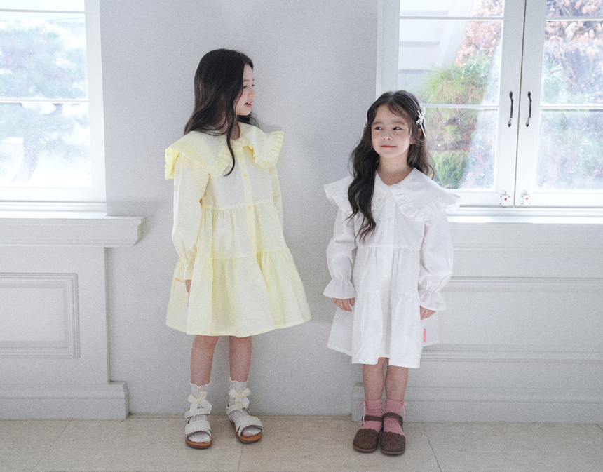 스윗비터 키즈 러플 셔츠 원피스