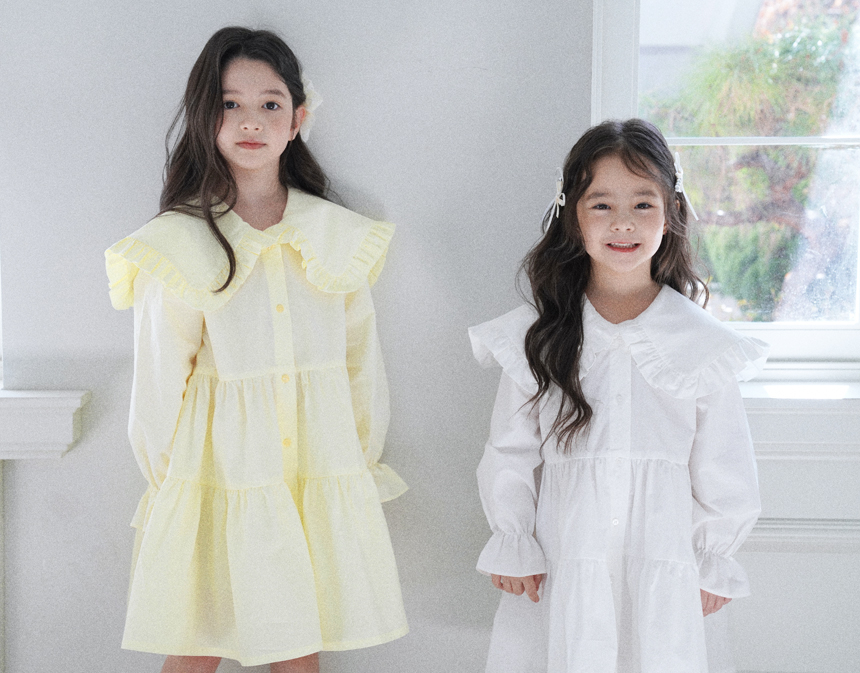 스윗비터 키즈 러플 셔츠 원피스